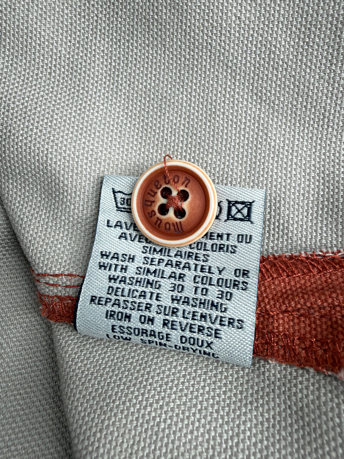 Mousqueton 'Couleurs d'Origine' Burnt Sienna Canvas Fisherman Style Coat - XL