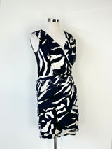 DKNY Black & White Pattern Dress - AU14/16