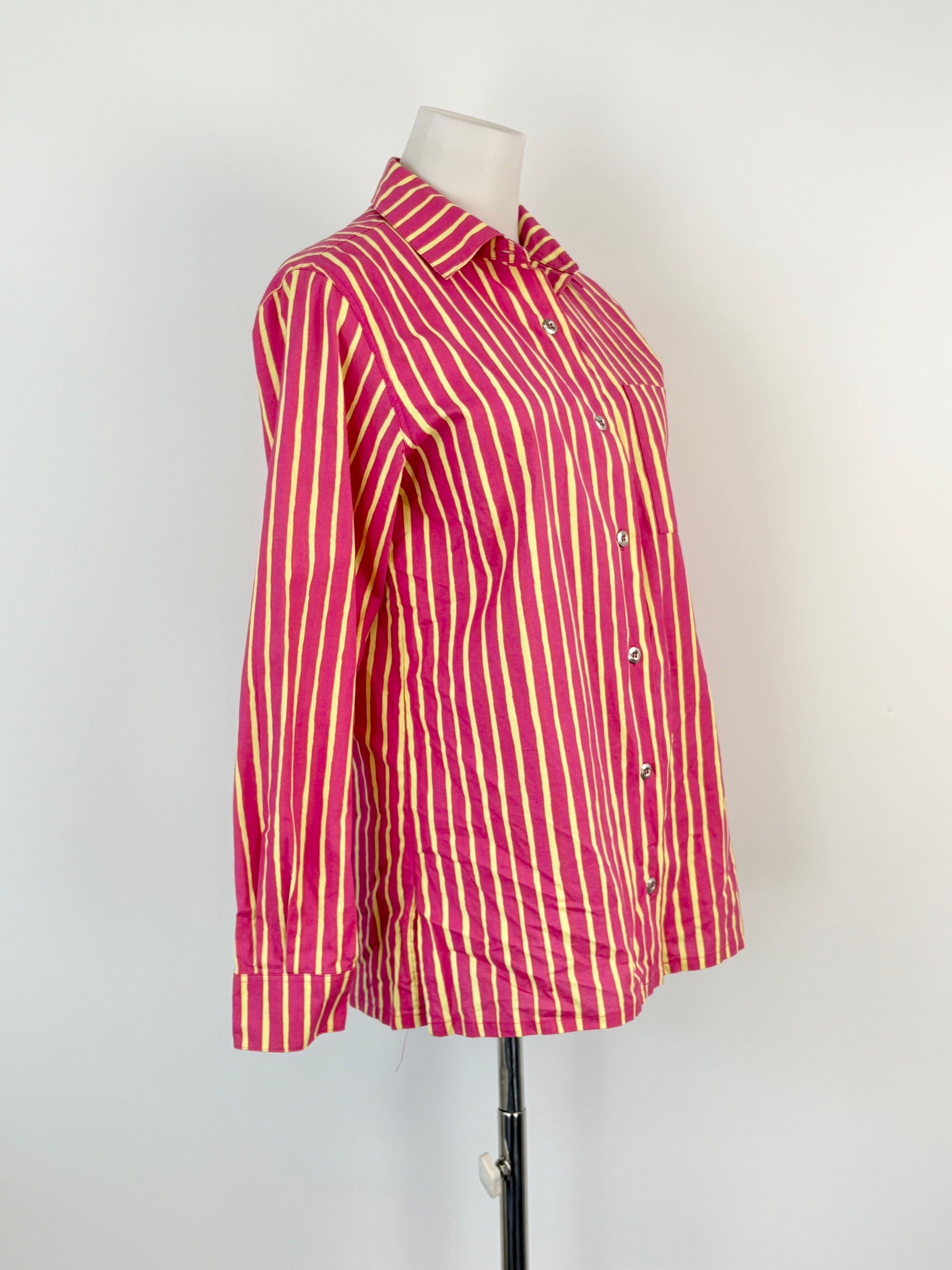 Marimekko Fuchsia & Yellow Striped 'Leidi' Shirt - AU8