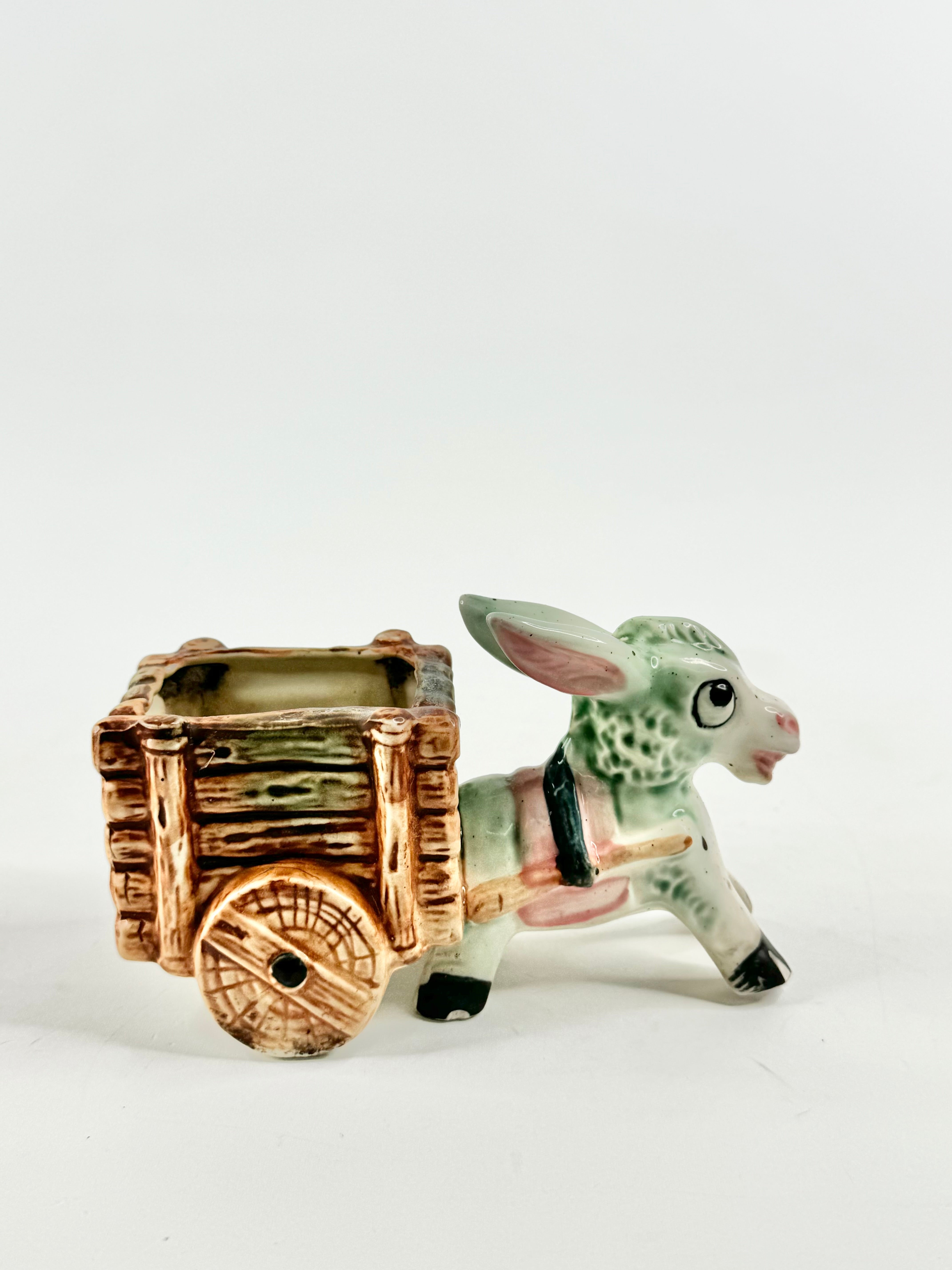 Mid Century Donkey & Cart