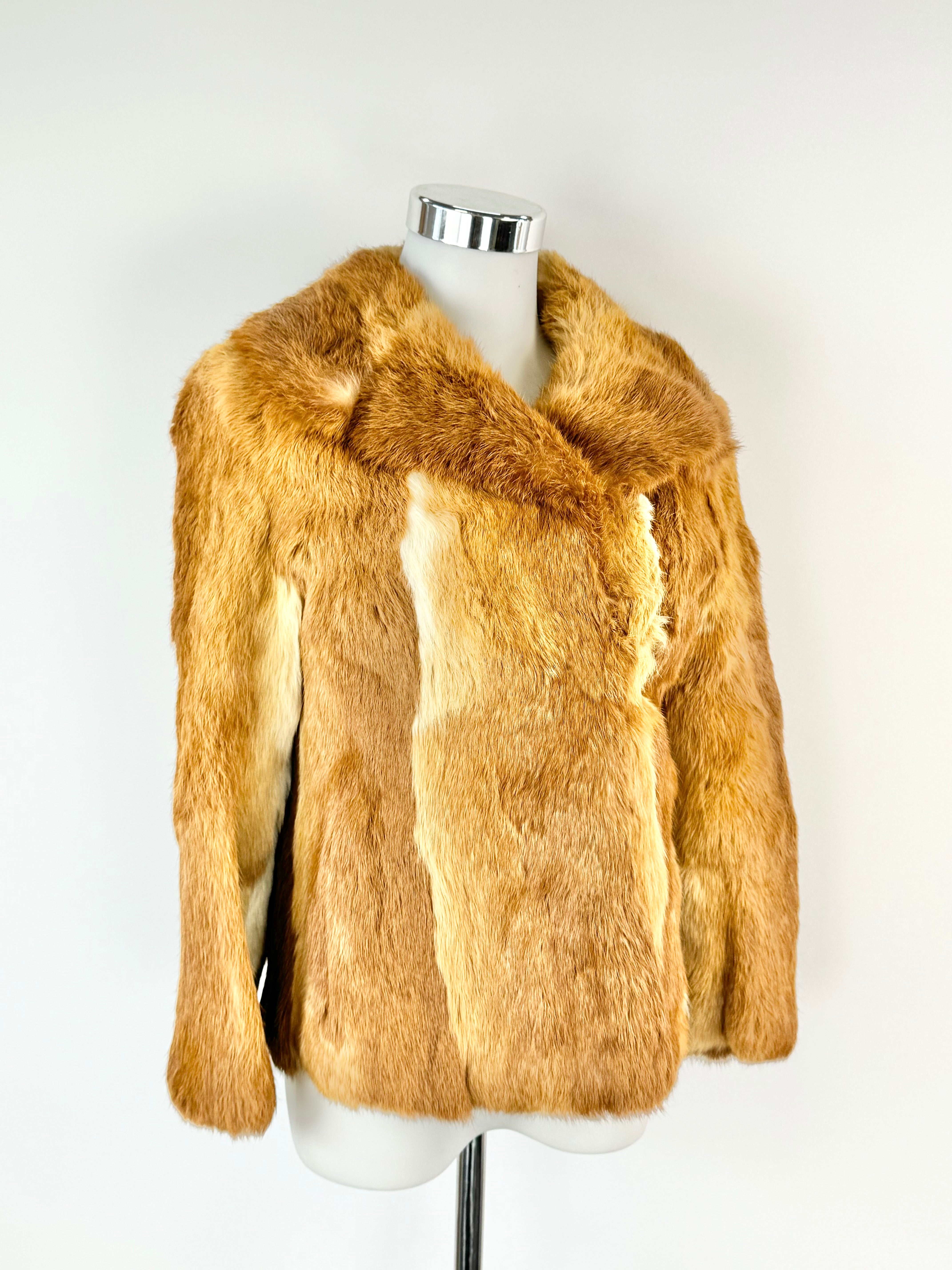 Vintage Orange Fur Coat - AU8/10