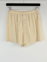 Vintage Pierre Cardin Cream Micro-Pattern Pyjama Set