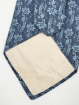 Vintage Pierre Balmain Paris Navy Blue Floral Silk tie