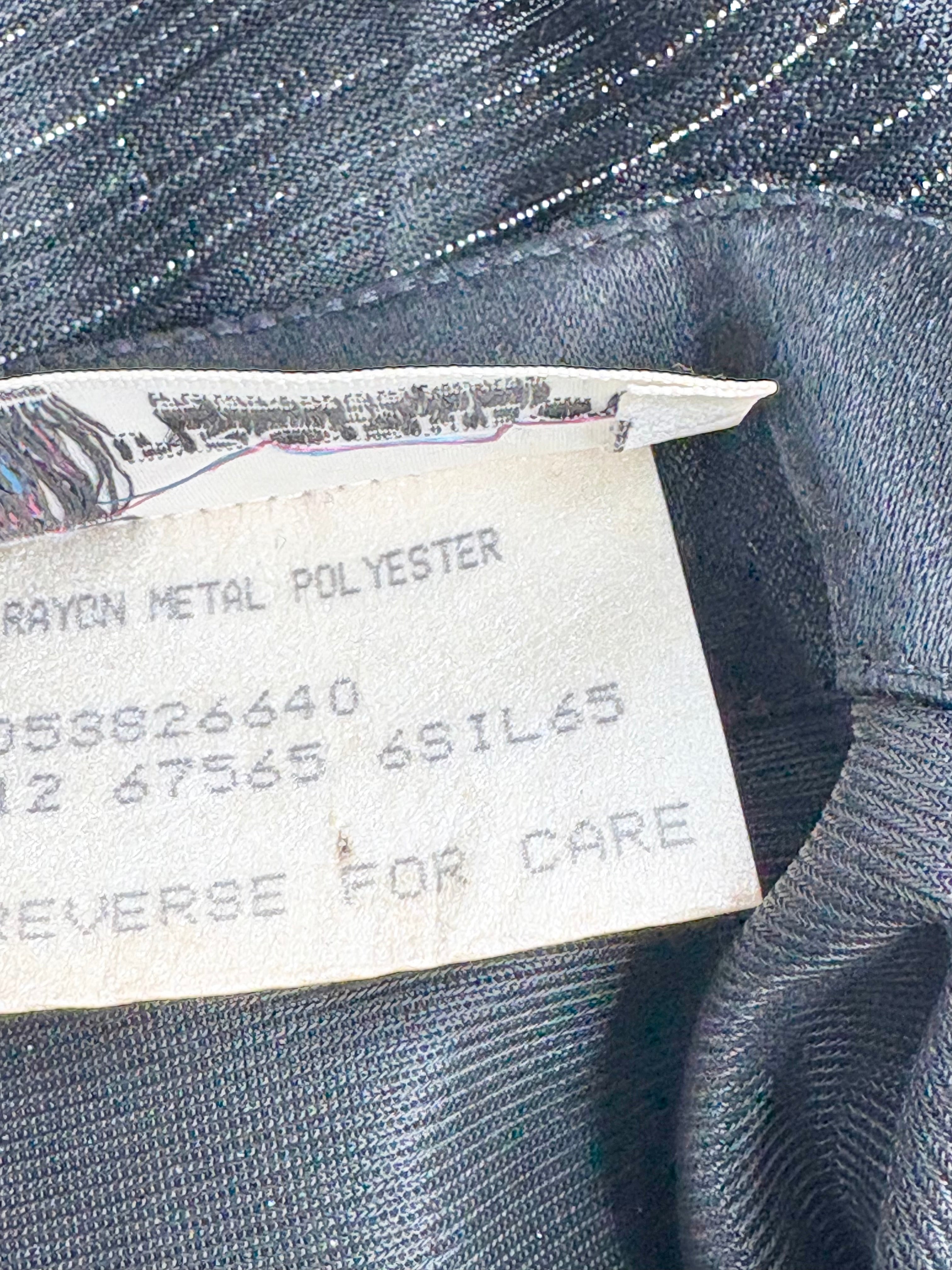 Vintage 70s Prophecy by Fletcher Jones Black Sheer Ribbed Strappy Top - AU10/12