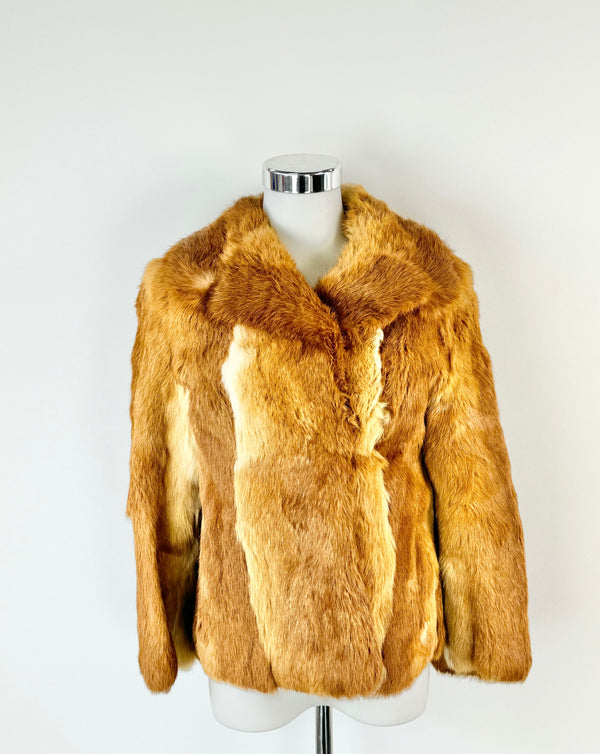 Vintage Orange Fur Coat - AU8/10