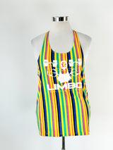 Vintage Black & Blue Muscle Singlet - M