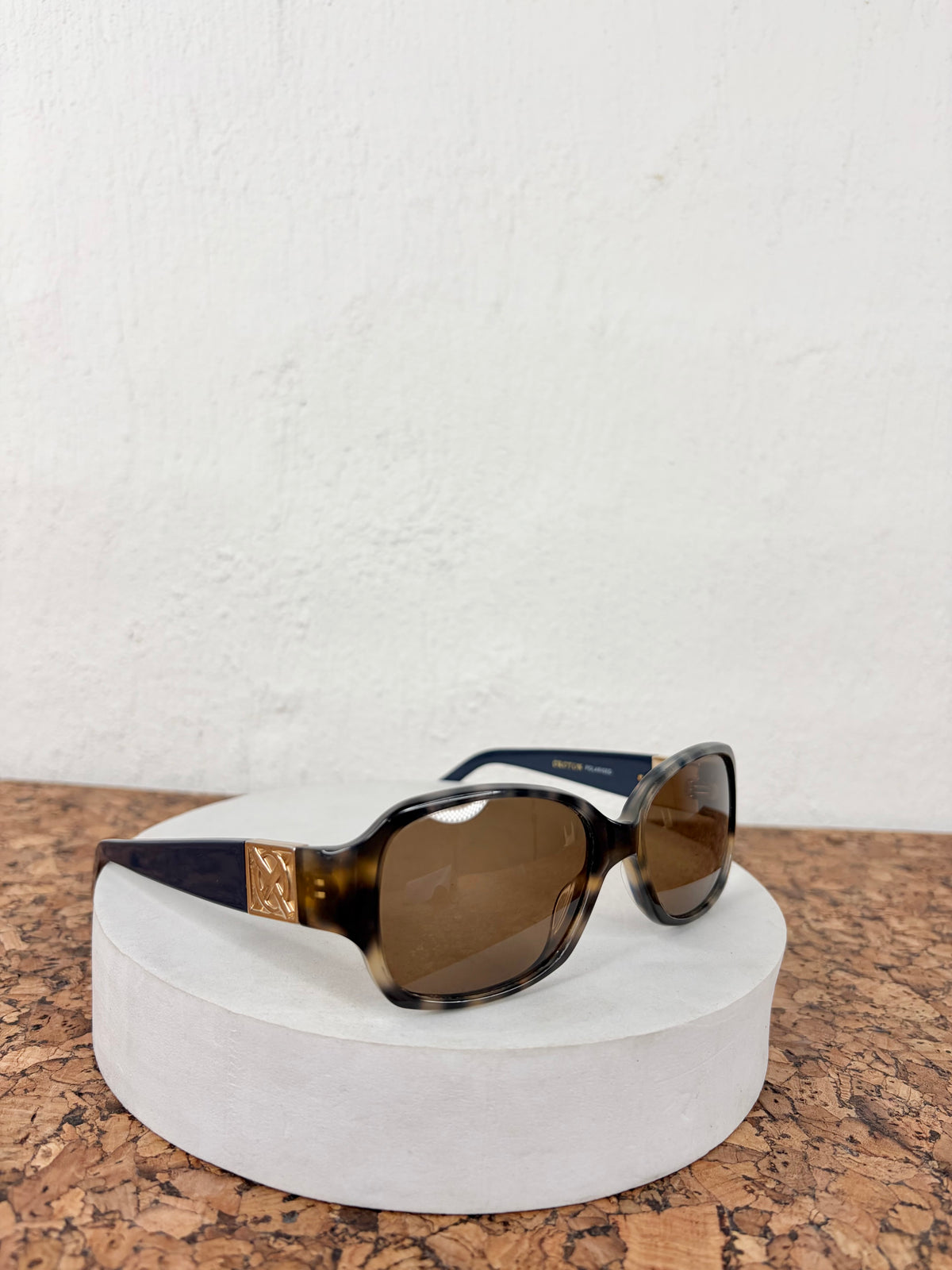 Oroton Jacinta Navy & Tortoiseshell Rectangular Frame Sunglasses