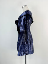 Misha Collection Violet Sequined Coat - AU8