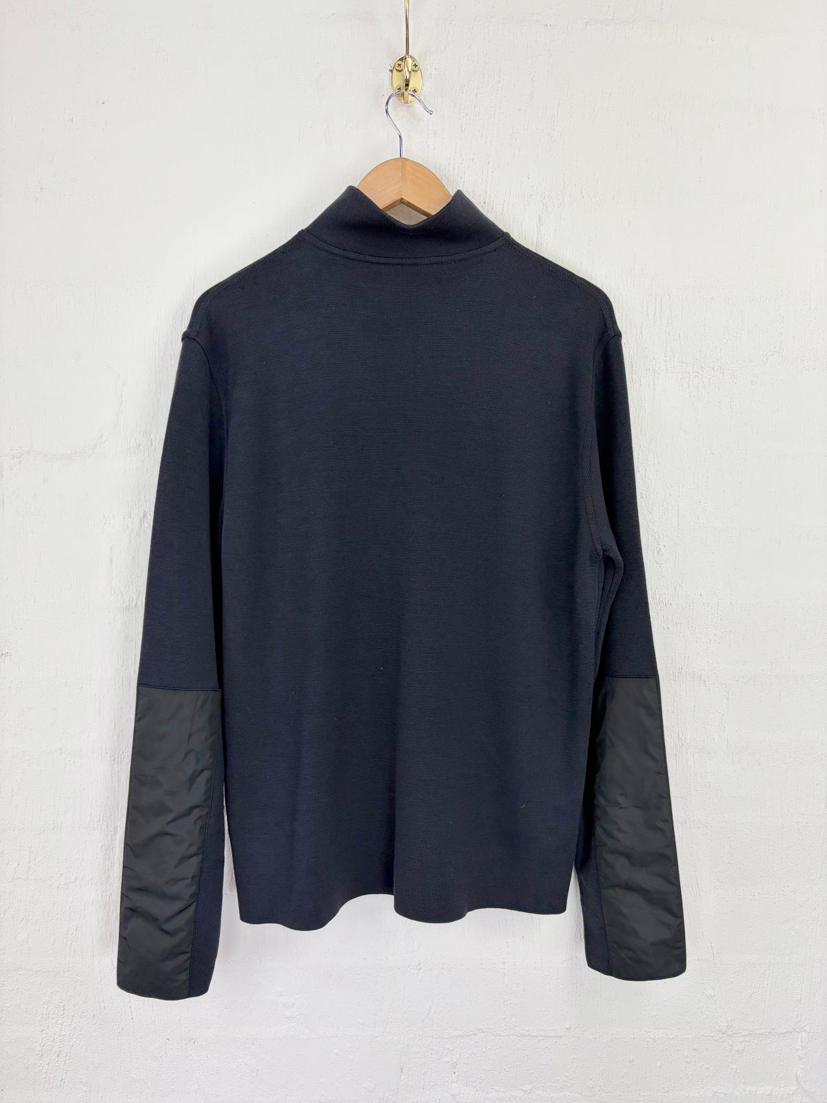 Aztech Black Wool Technical Zippered Jumper - L