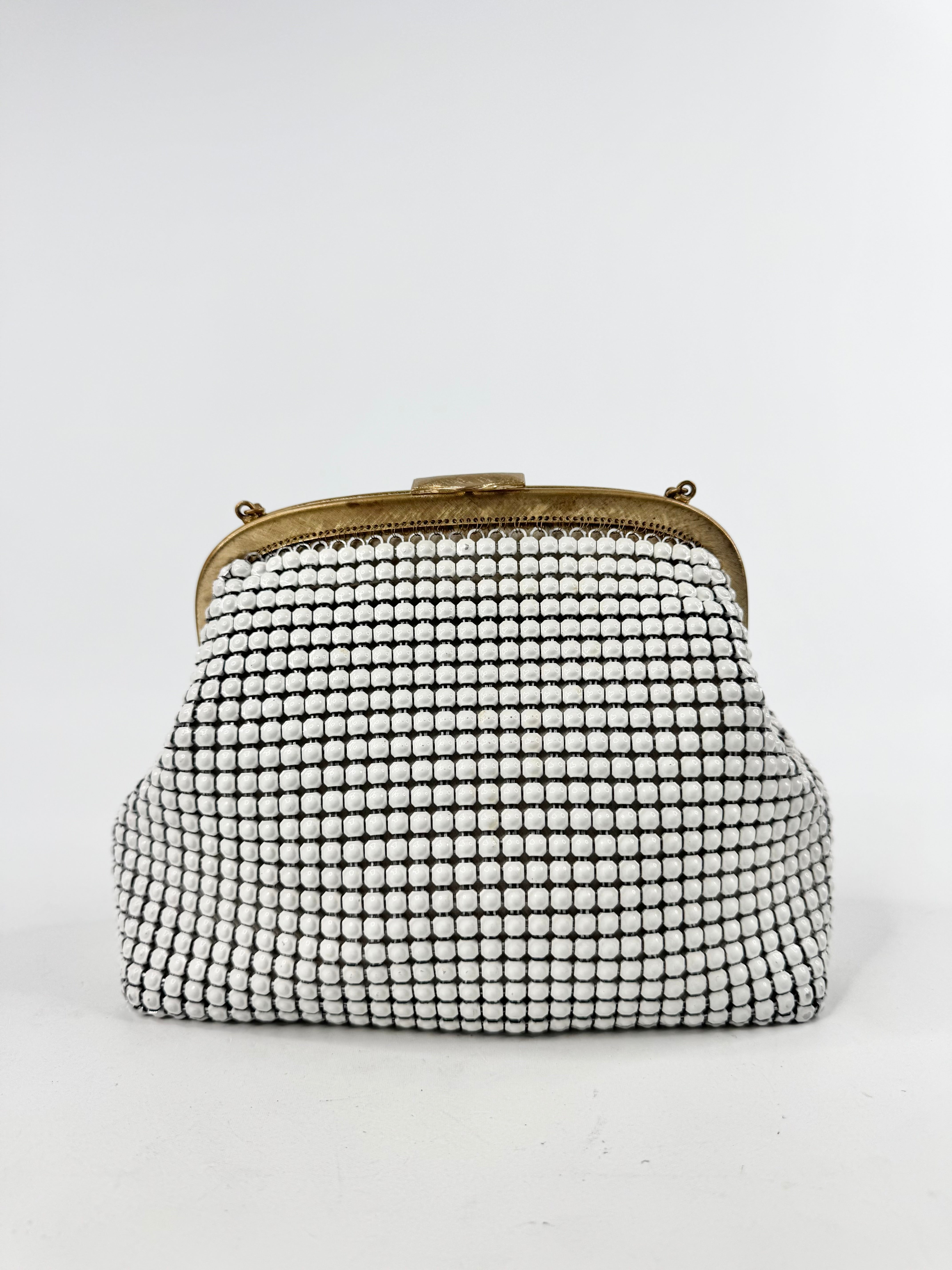 Vintage Oroton White Metal Mesh Bag