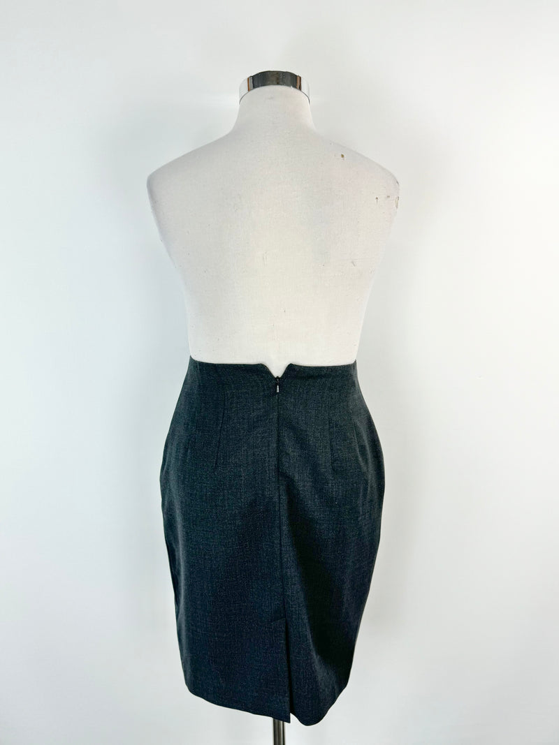 Carla Zampatti Grey Pencil Skirt - AU12