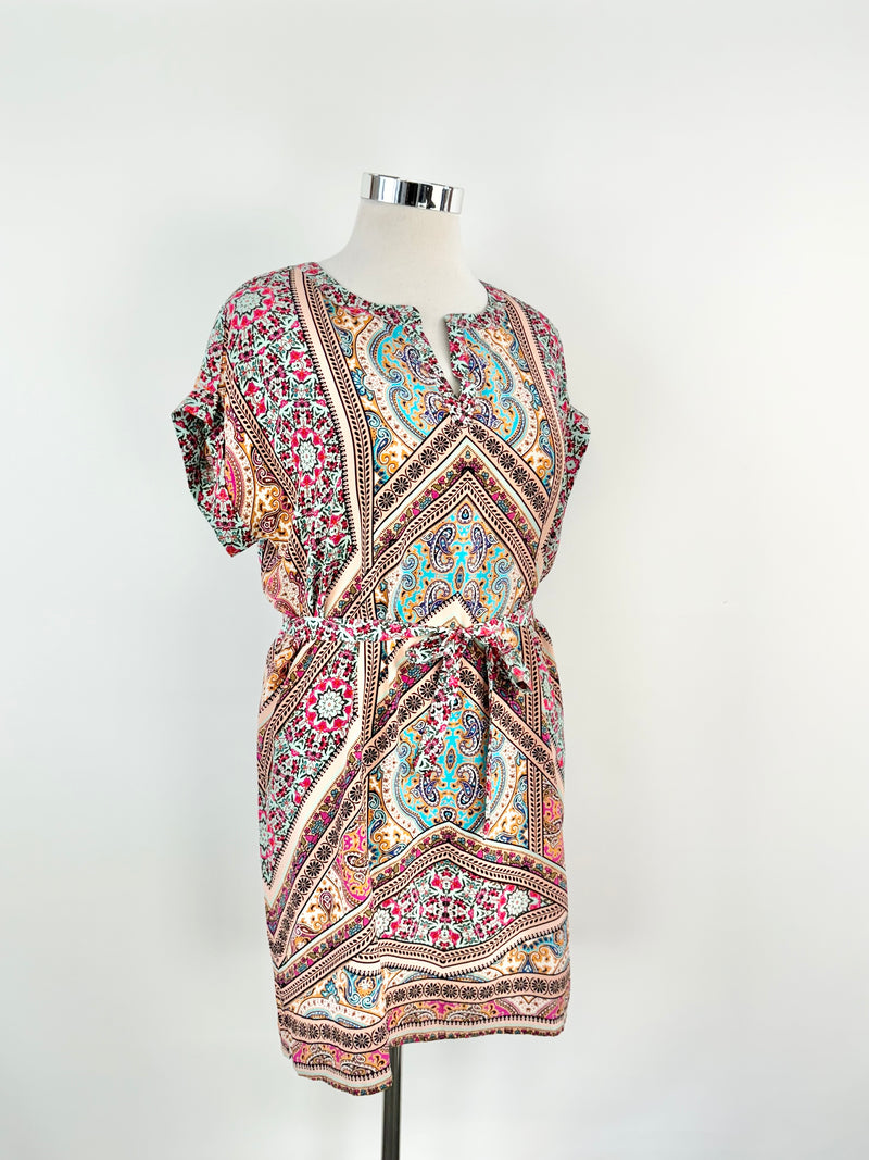 Kachel Multicolour Patterned Silk Tunic - AU12