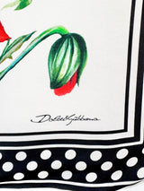 Dolce & Gabbana Twill Silk Poppy Scarf