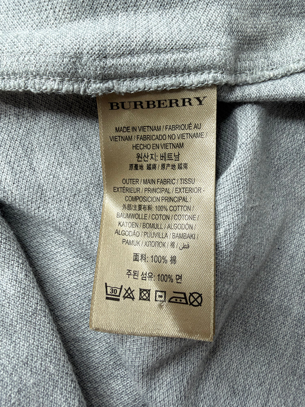Burberry Brit Grey Short Sleeve Polo - S