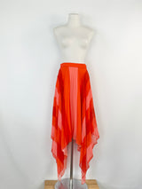 Lover Sunset Orange Pleated Skirt - AU8