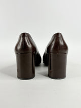 Calvin Klein Chocolate Brown Leather Pumps - EU39
