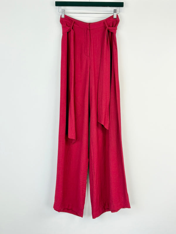 Maeve Cherry Red Relaxed Wide-Leg Pant - AU4/6