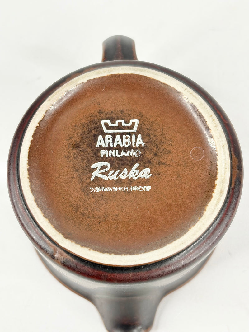 Arabia Finland Ruska Patterned 3pc Coffee Set