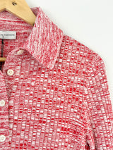Scanlan Theodore Red & White Pleated Rib Shirt - AU10
