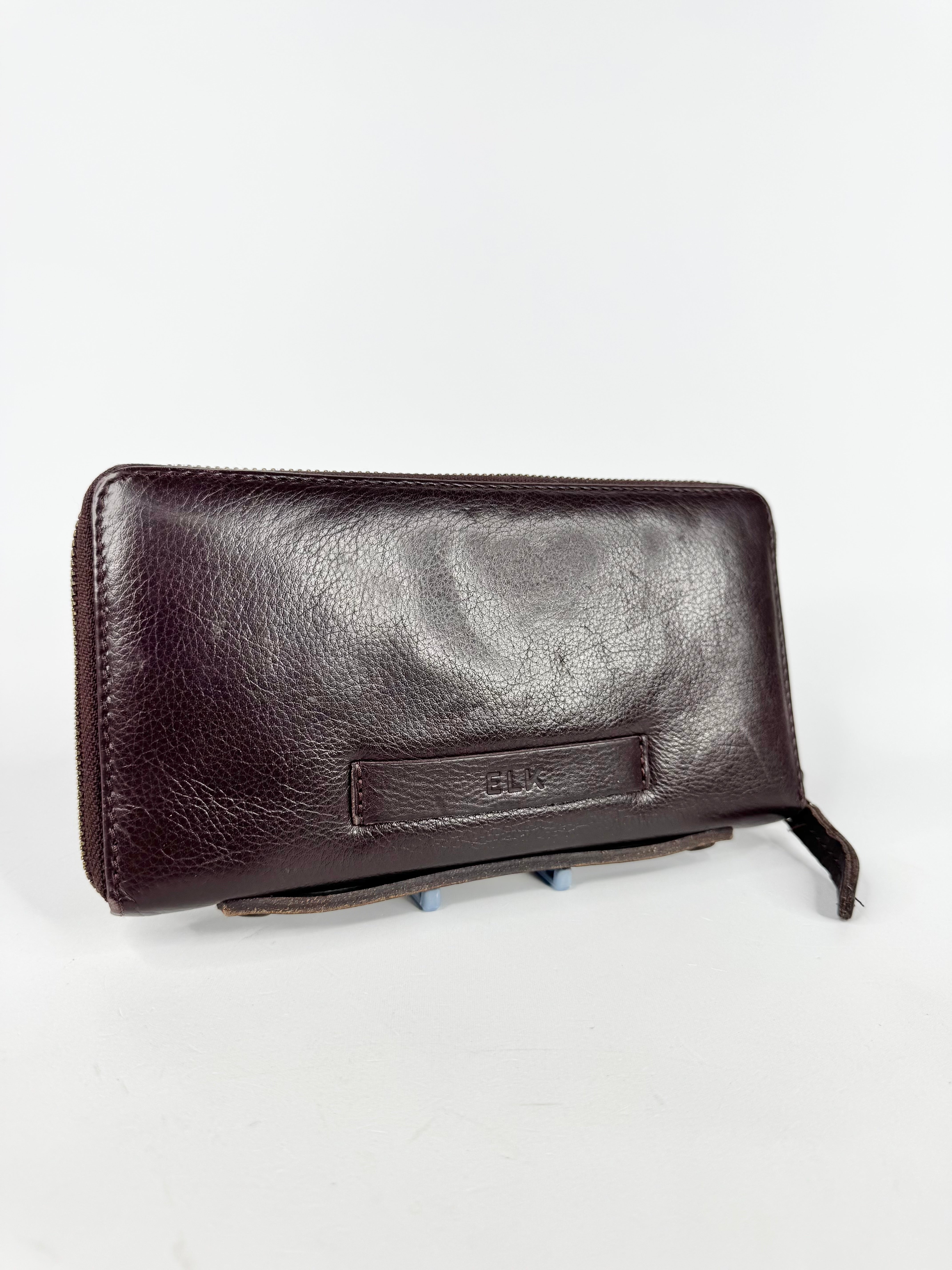 Elk Dark Brown Leather Wallet