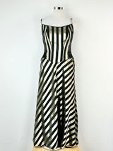 Y2K Ania G Fashion Black & Gold Striped Formal Set - AU12