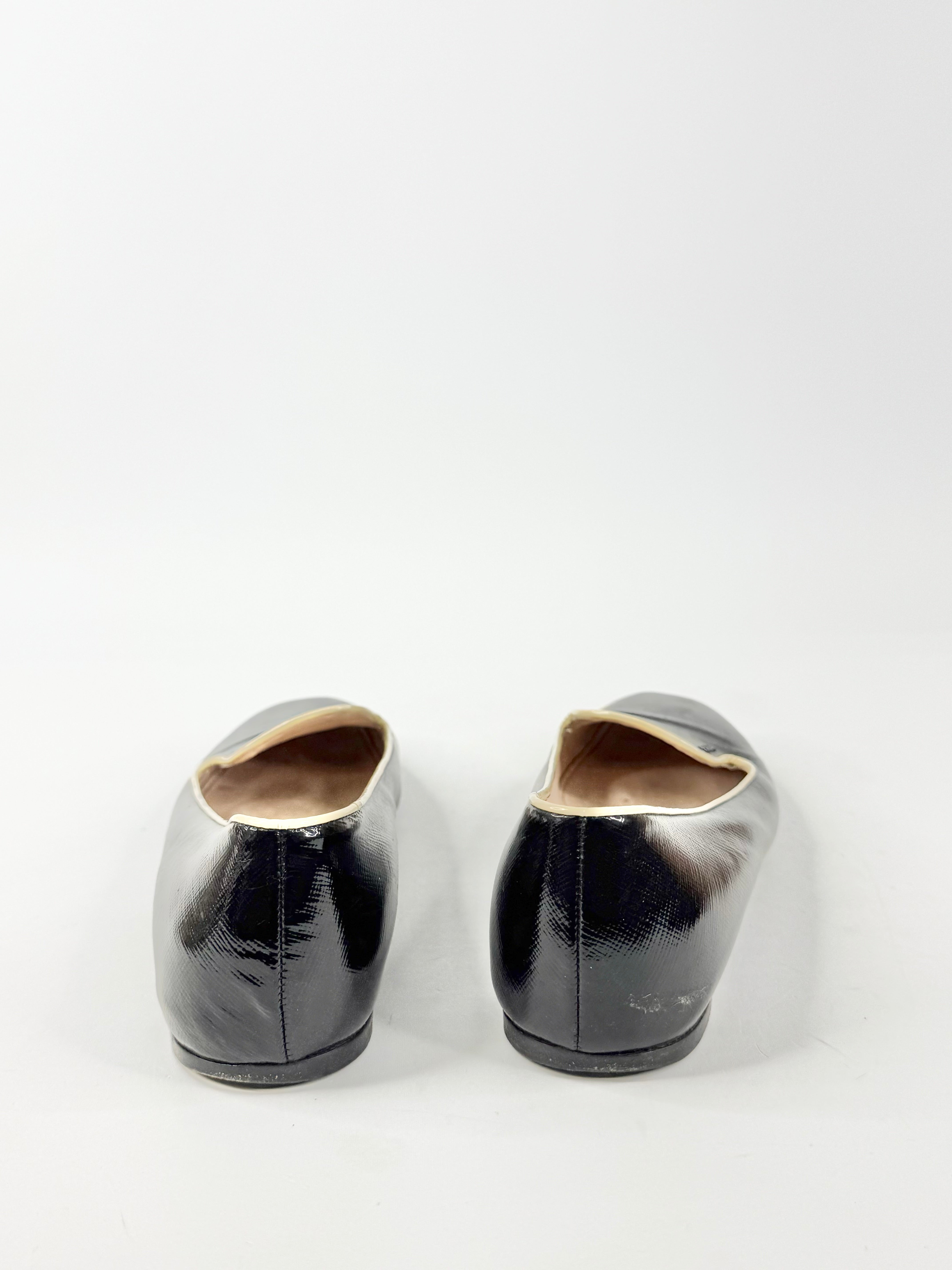 Prada Black & Cream Loafers - EU38.5
