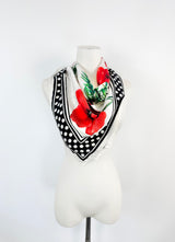 Dolce & Gabbana Twill Silk Poppy Scarf