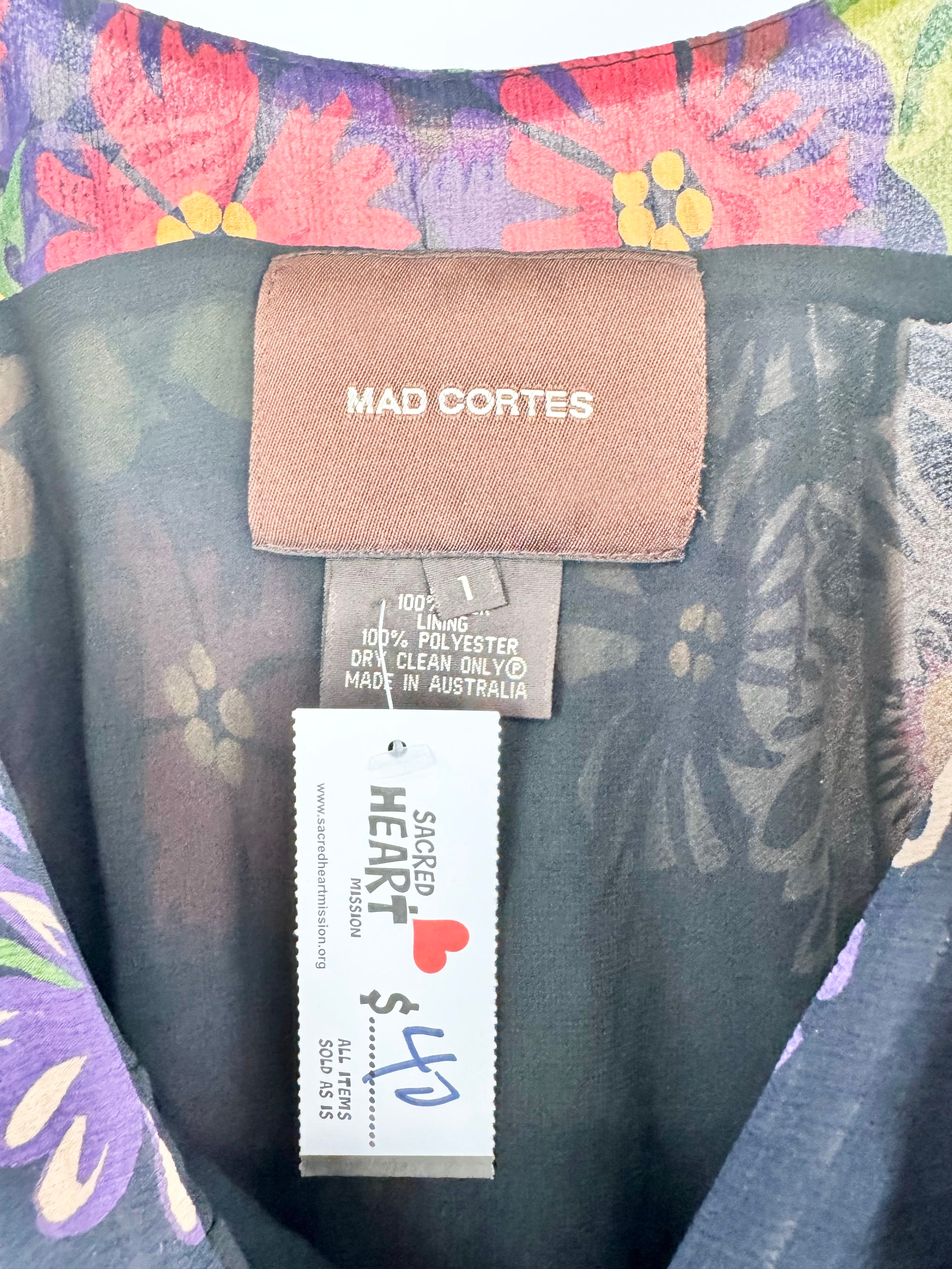 Mad Cortez Silk Retro Patterned Dress - AU8