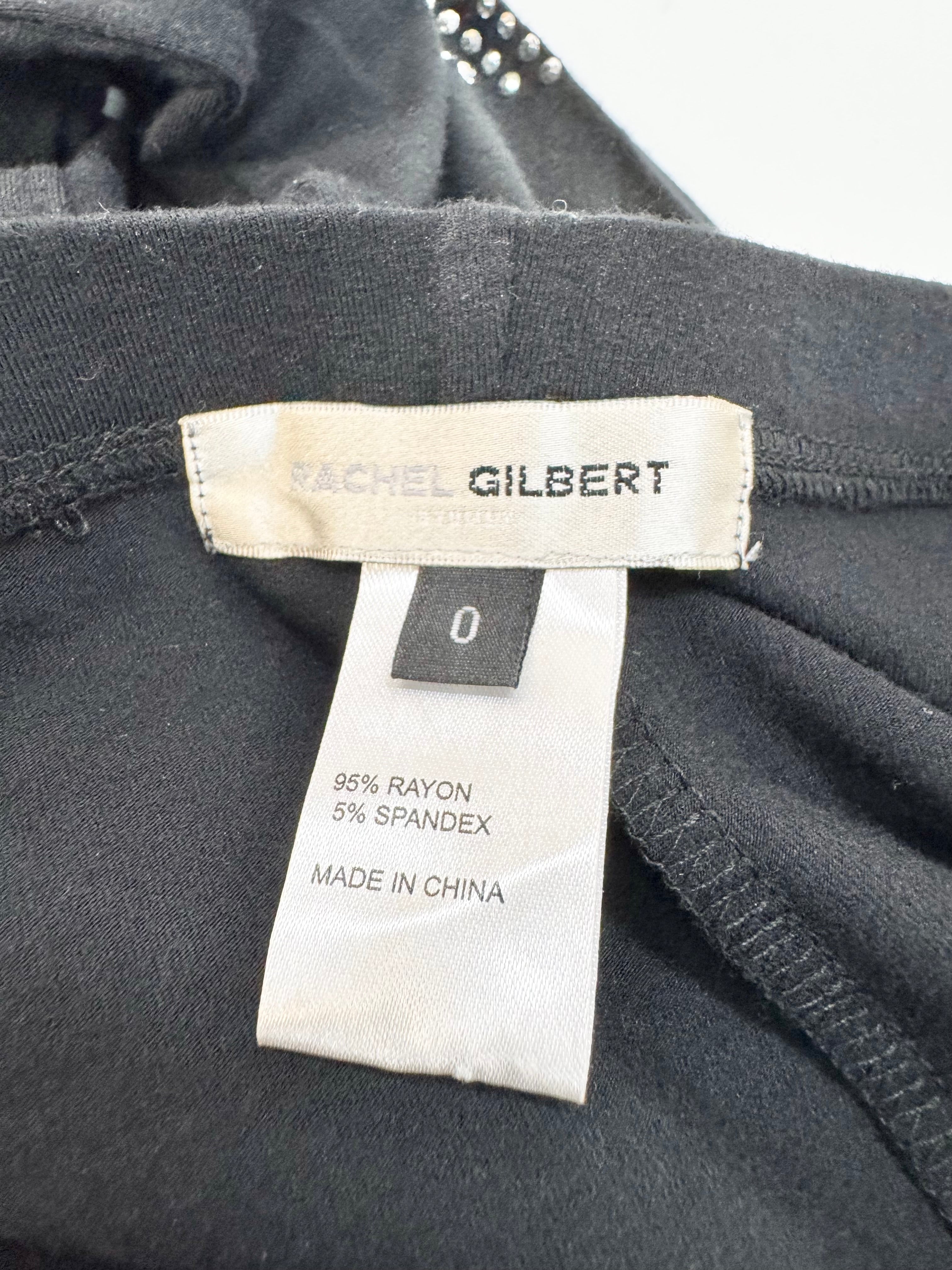 Rachel Gilbert Black Soft Diamonte Studded Leggings - AU6/8
