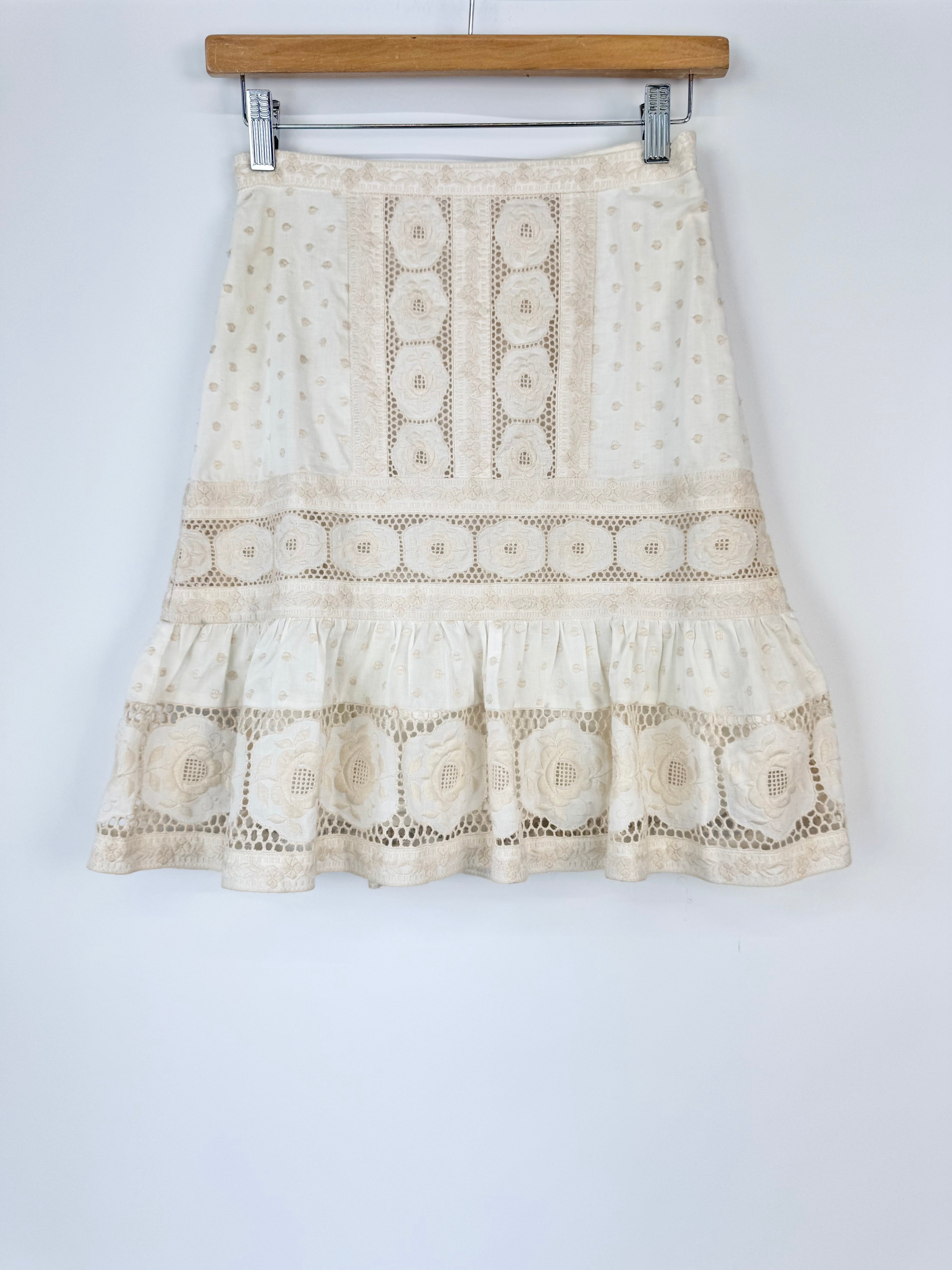 Zimmermann Prima Dot Broderie Mini Skirt - AU6/8