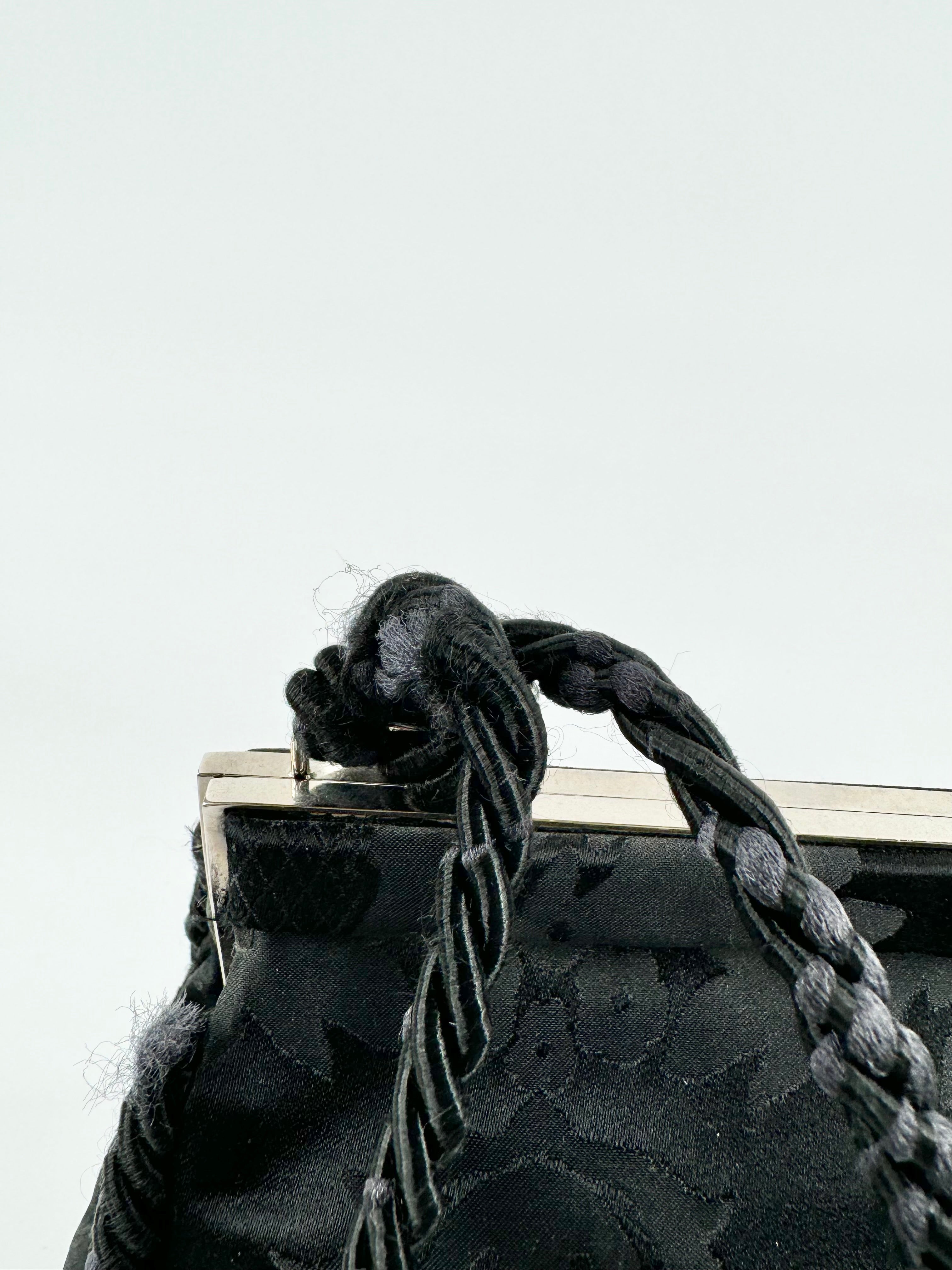 Vintage 1997 Dolce & Gabbana Black Brocade Handbag