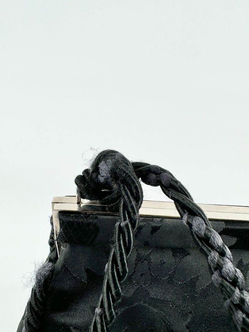 Vintage 1997 Dolce & Gabbana Black Brocade Handbag