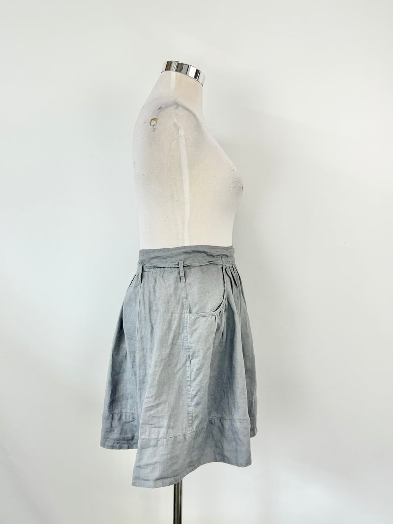 Lee Mathews Grey Linen Skirt - AU14