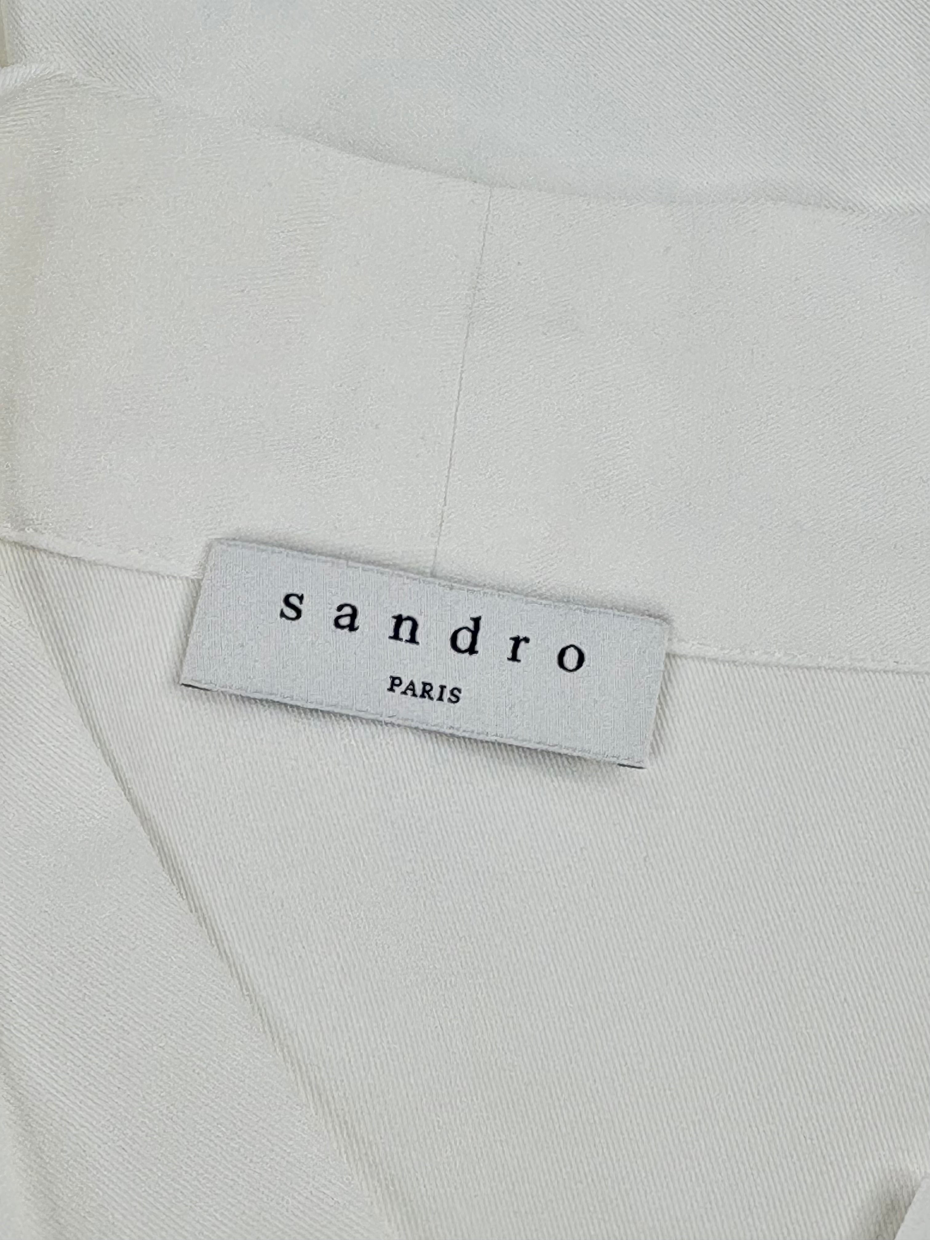 Sandro White 'Lanna' Long-Sleeve Shirt - AU6/8