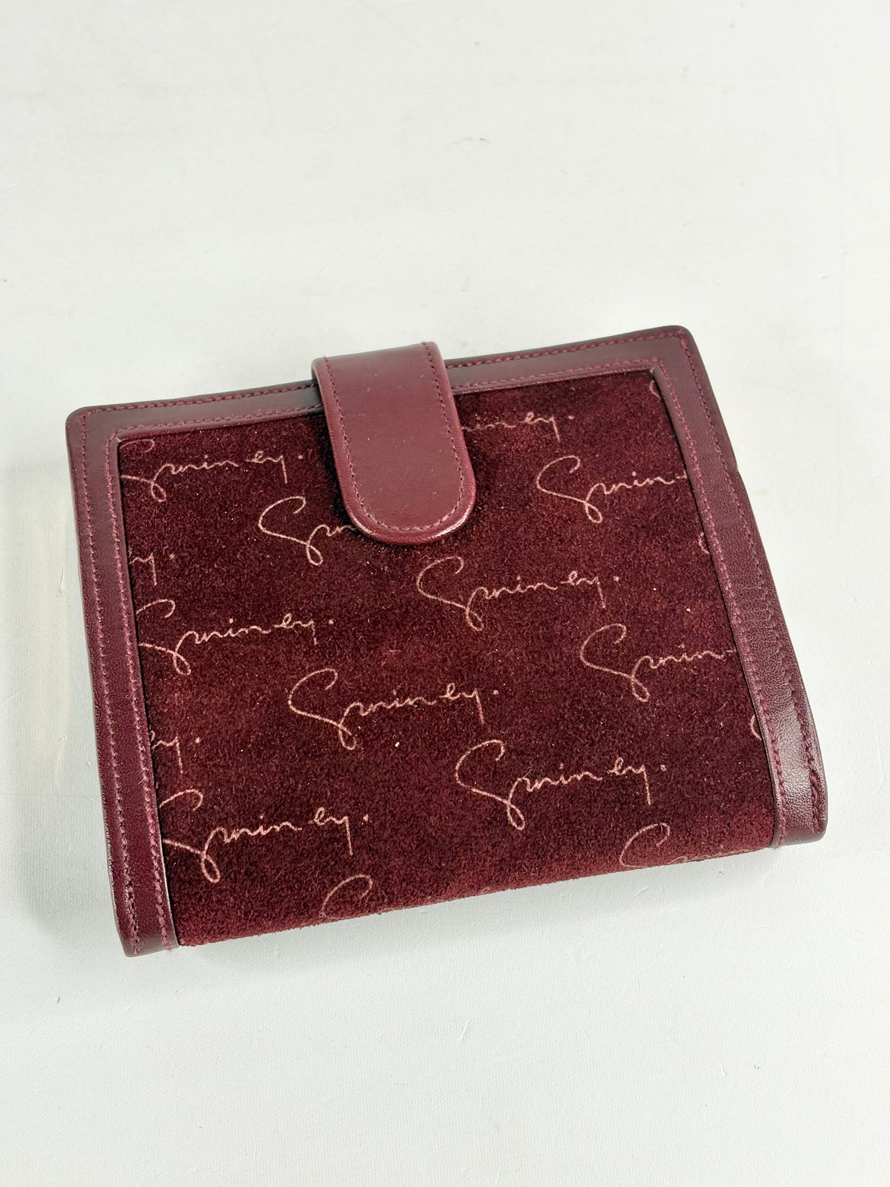 Vintage 70s Givenchy Maroon Leather Jacquard Wallet