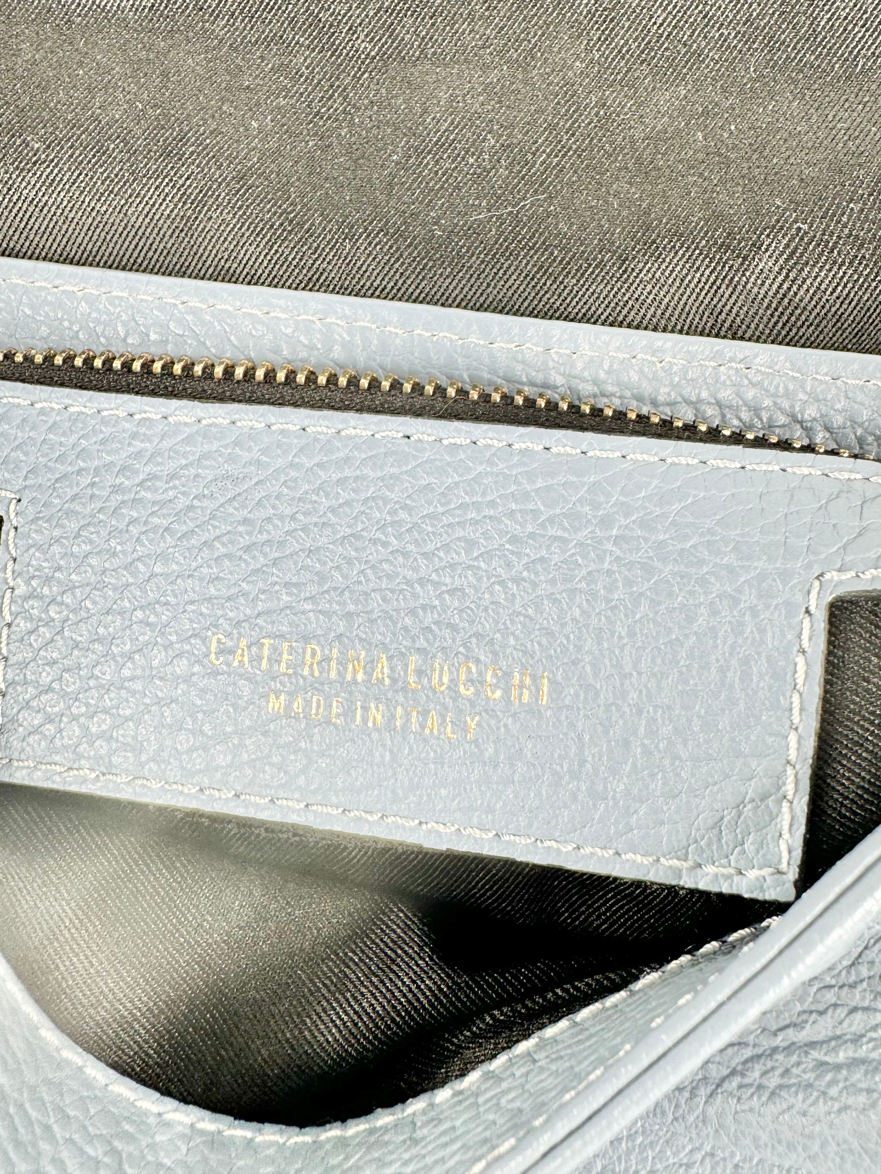 Caterina Lucchi Powder Blue Leather Cross Body Bag