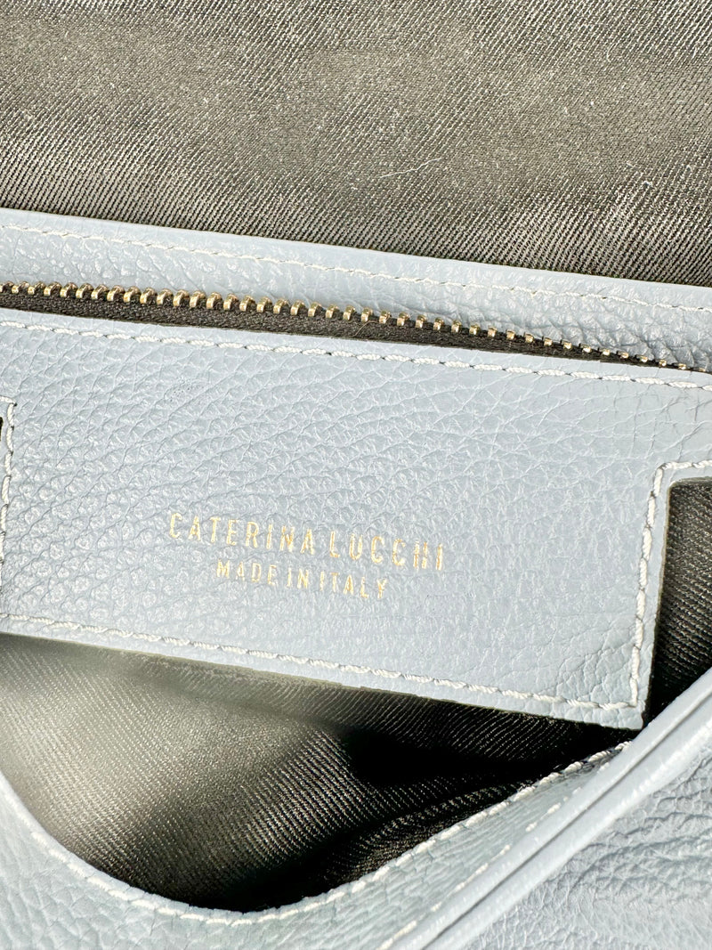 Caterina Lucchi Powder Blue Leather Cross Body Bag