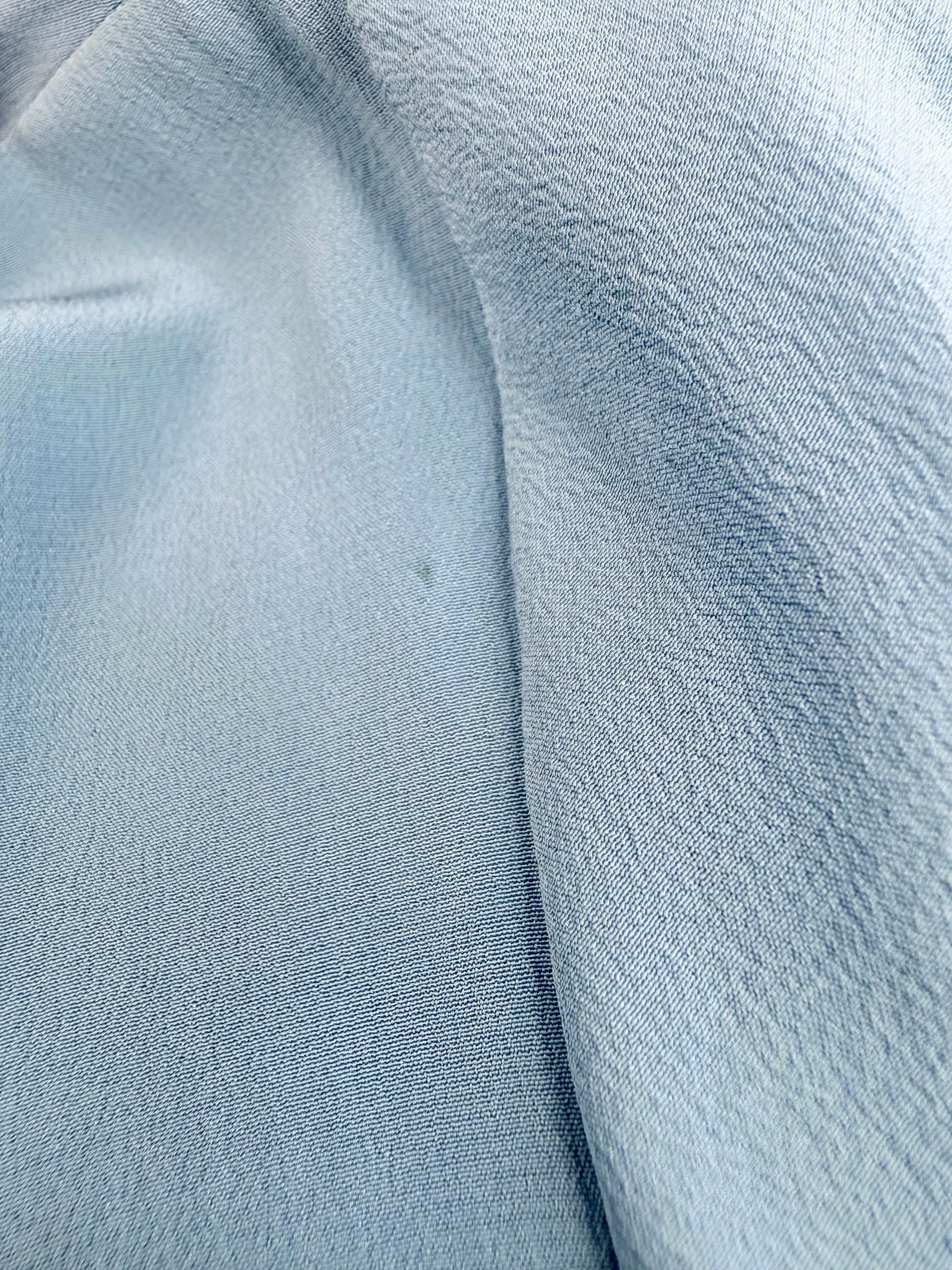 Fendi Sky Blue & Cream Silk Layered Pussy Bow Dress - AU6/8