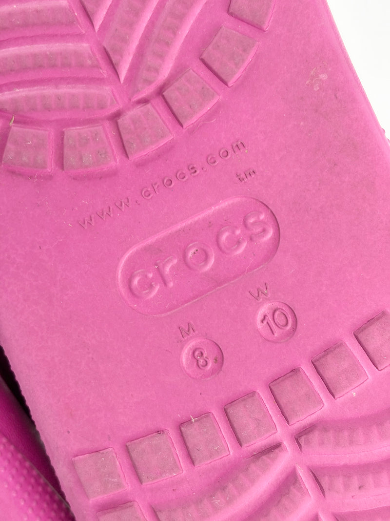 Crocs Magenta Platform Clogs - 10