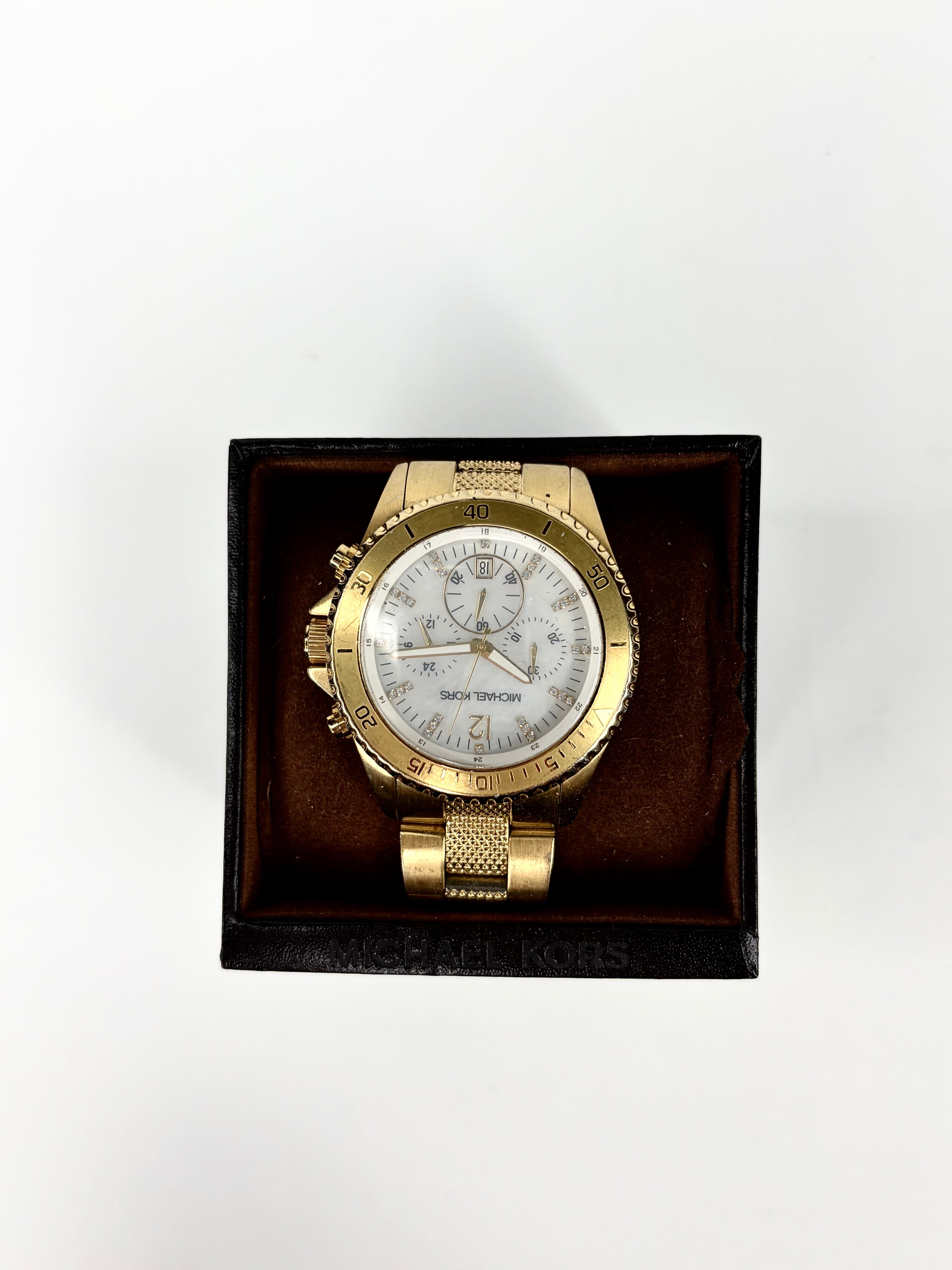 Michael Kors Gold Toned Chronograph Watch