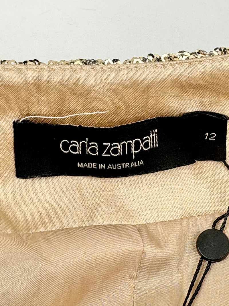 Carla Zampatti Gold Sequin 'Verona' Shoulder Jacket - AU12