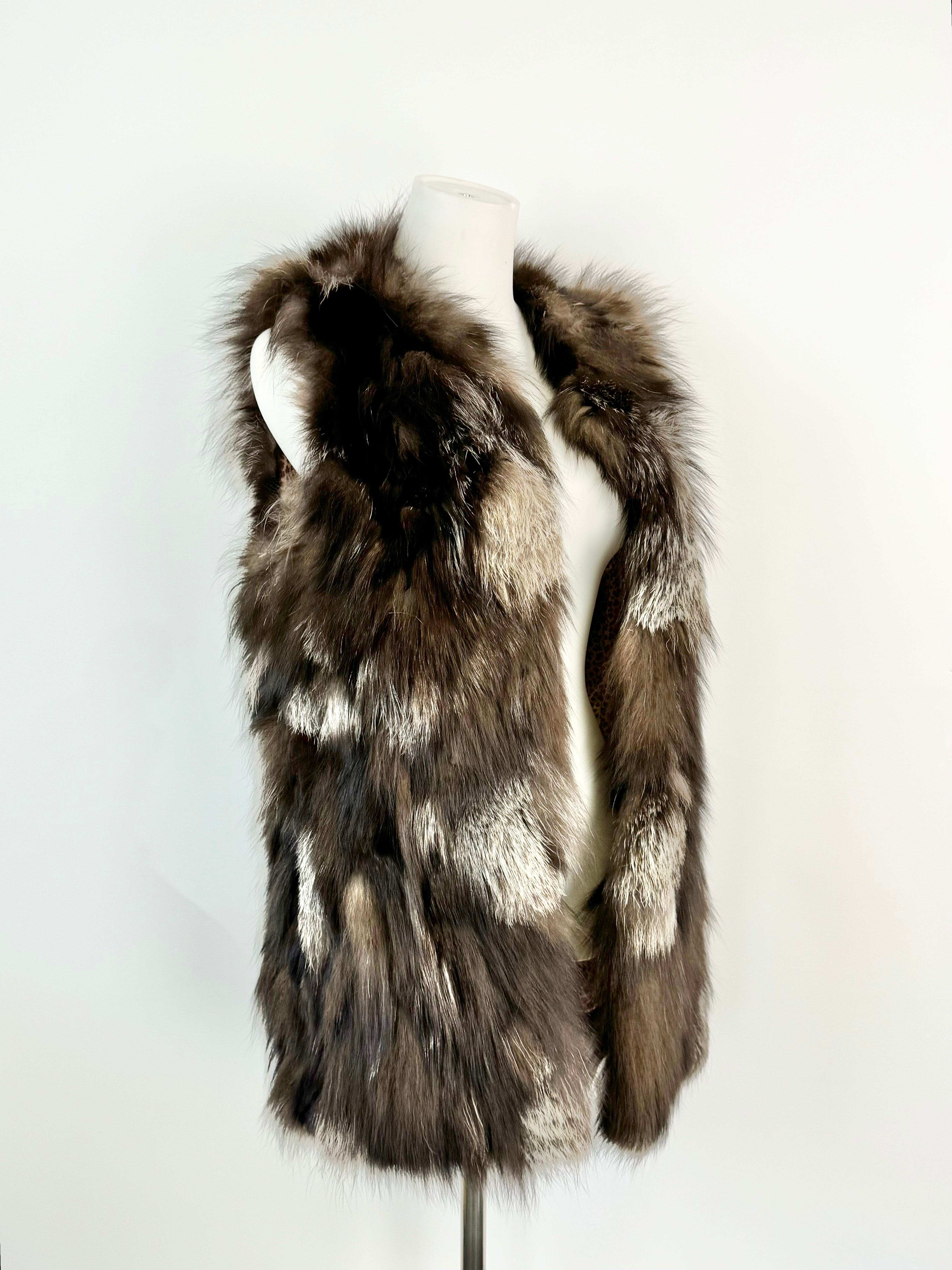 Nevenka Grey & Brown Vest - AU10