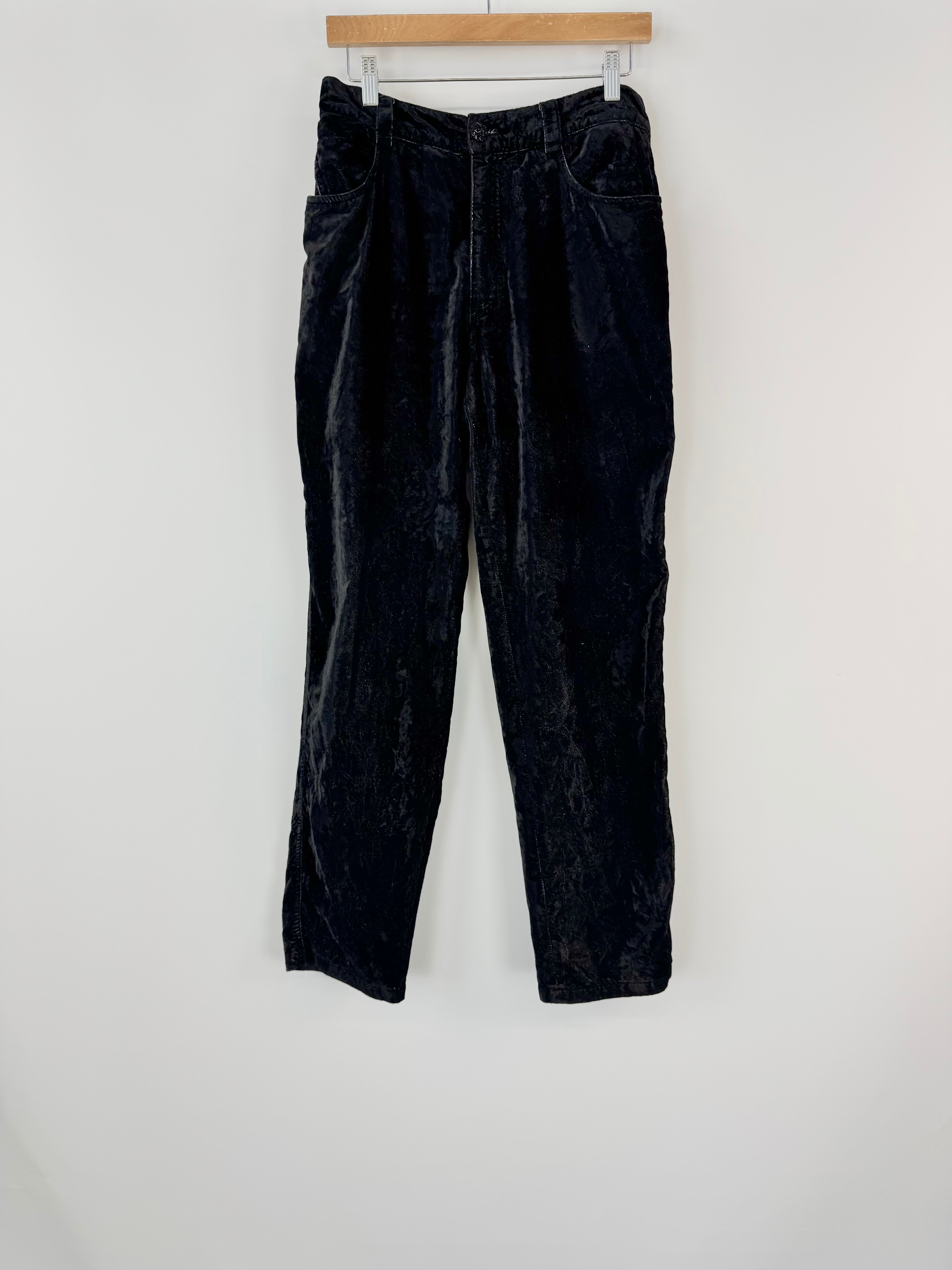 Versus Gianni Versace Black Velvet Slacks - AU10/12