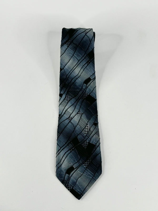 Michiko London Blue Patchwork Tie