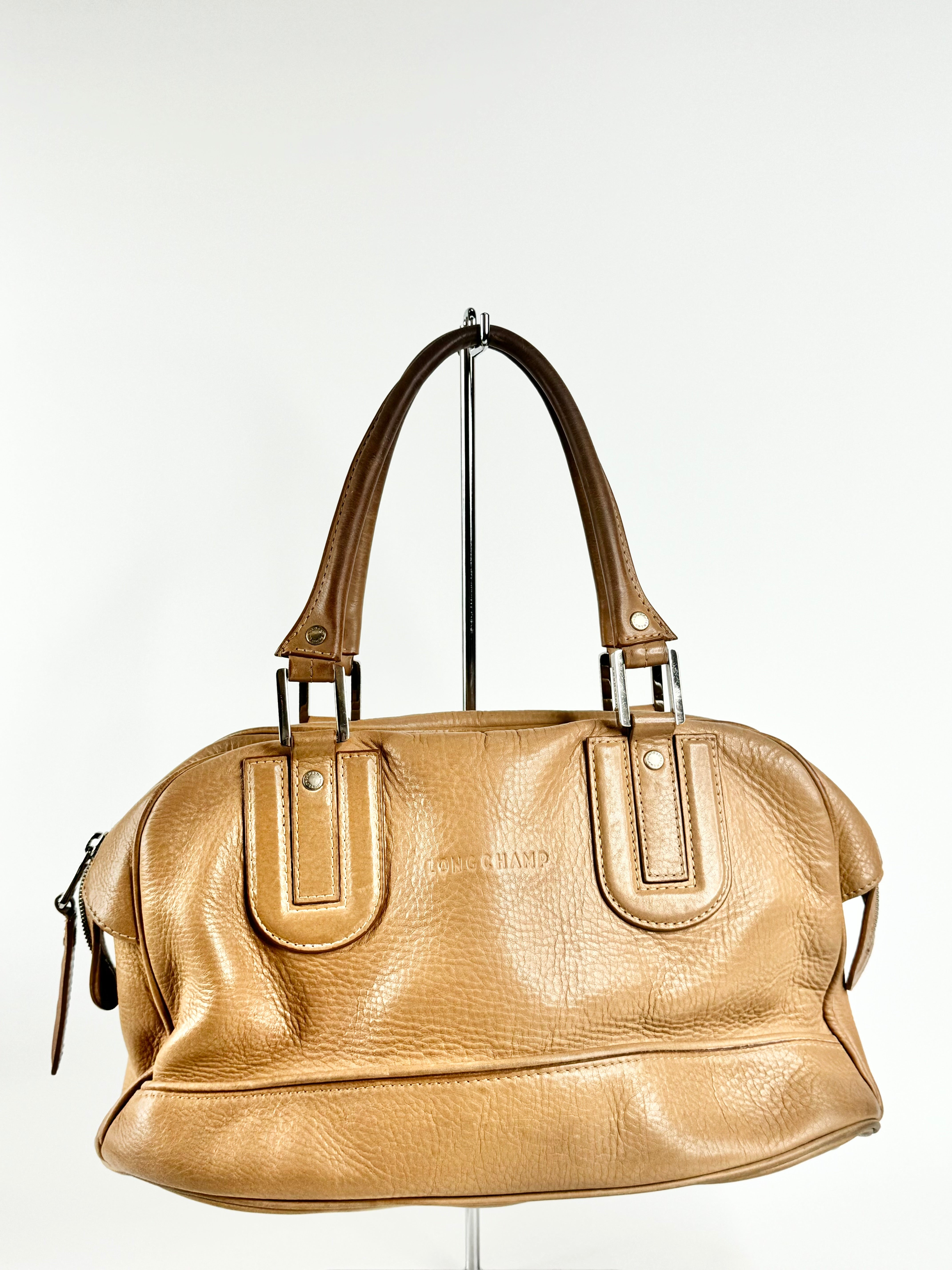 Longchamp Biscuit Leather Baguette