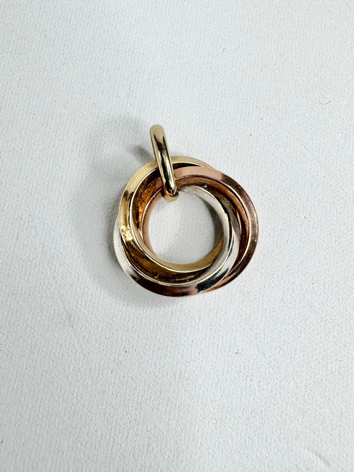 9ct Gold & Cubic Zirconia Pave Circle Pendant
