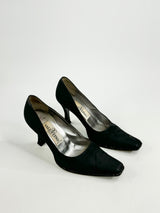 Vintage 'Miss V' Valentino Satin Heels - EU39