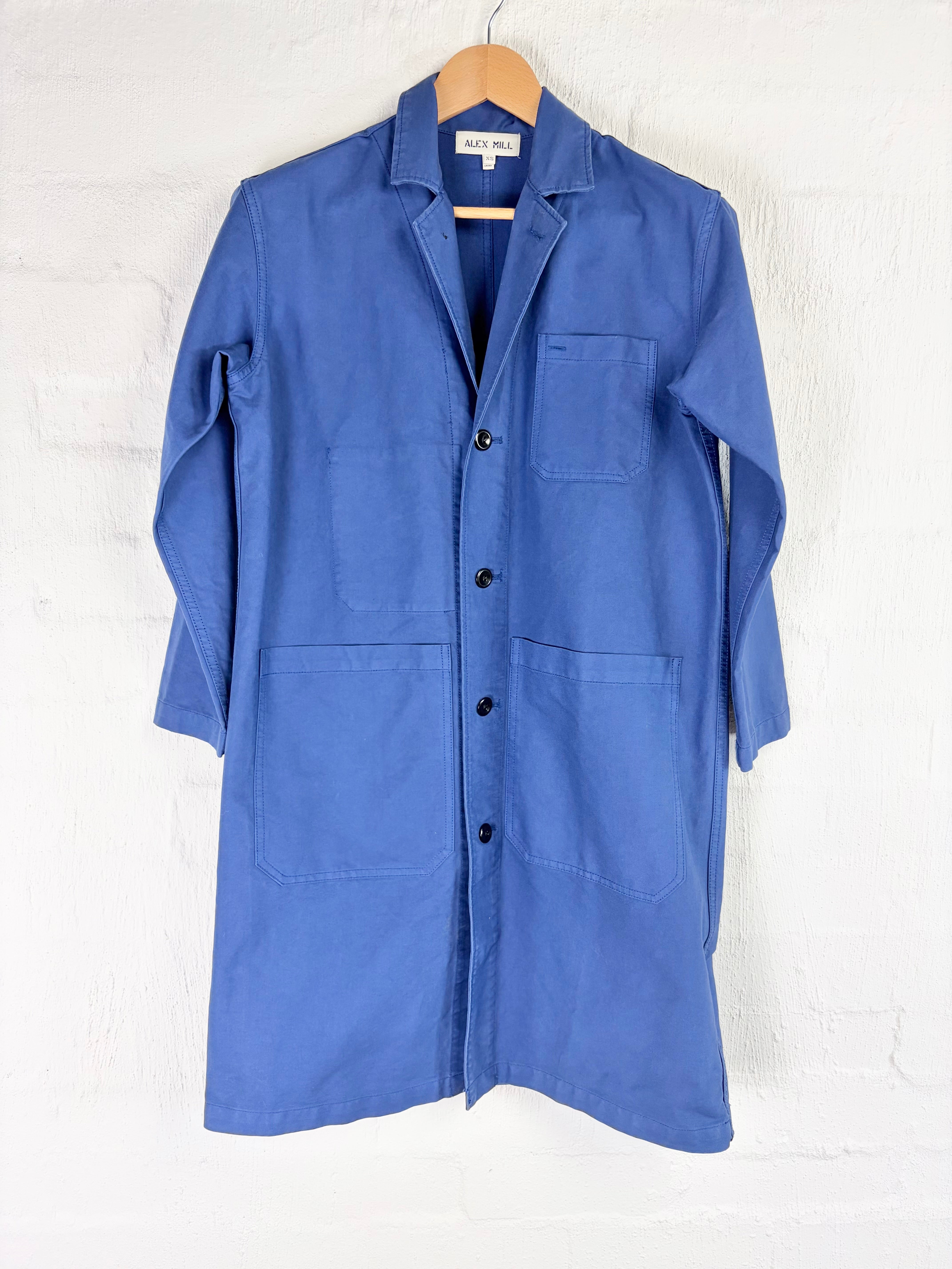 Alex Mills Violet Blue Long Work Jacket - AU6/8