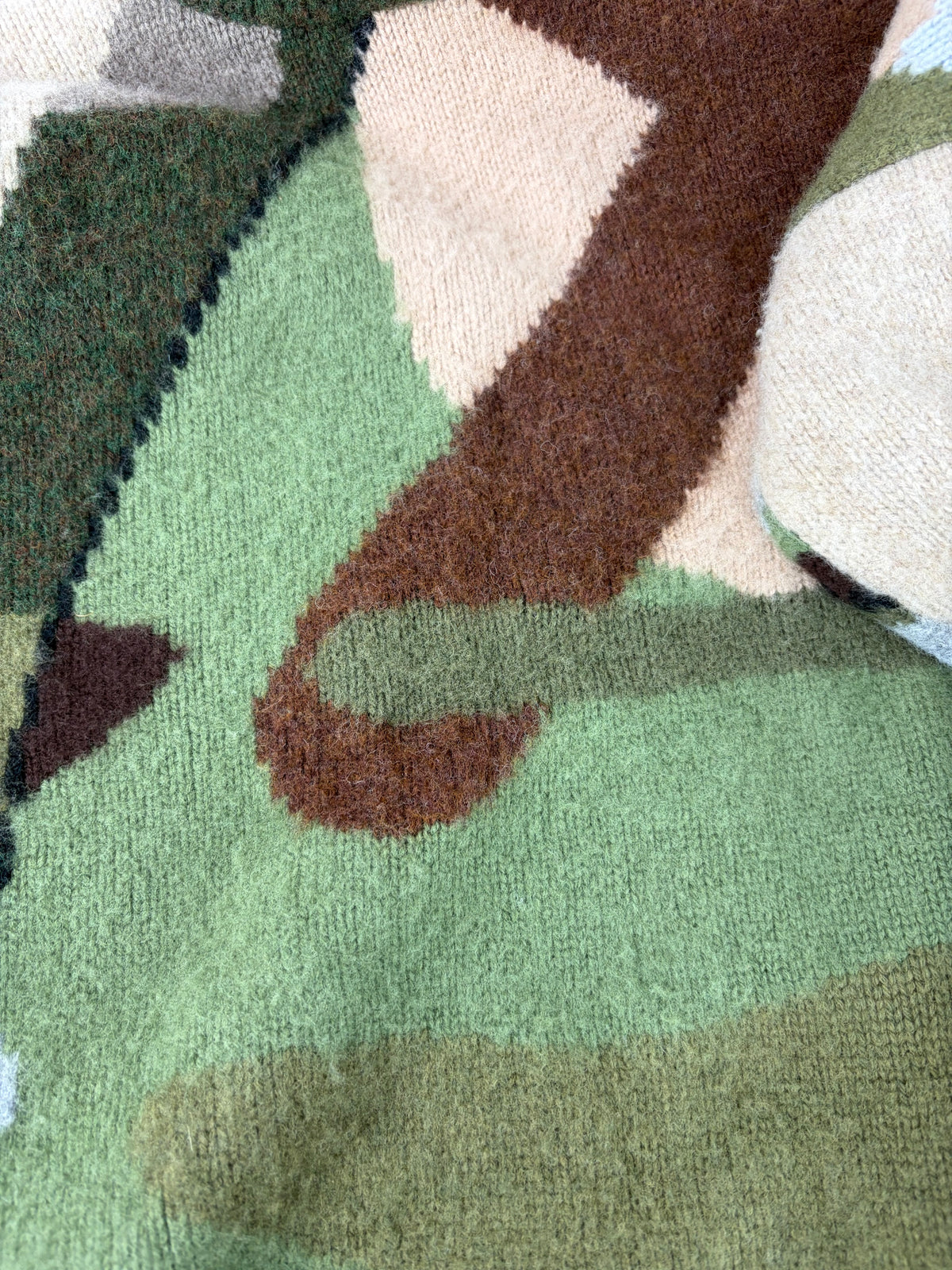 Sacai x KAWS Abstract Camo Wool Jumper - AU8