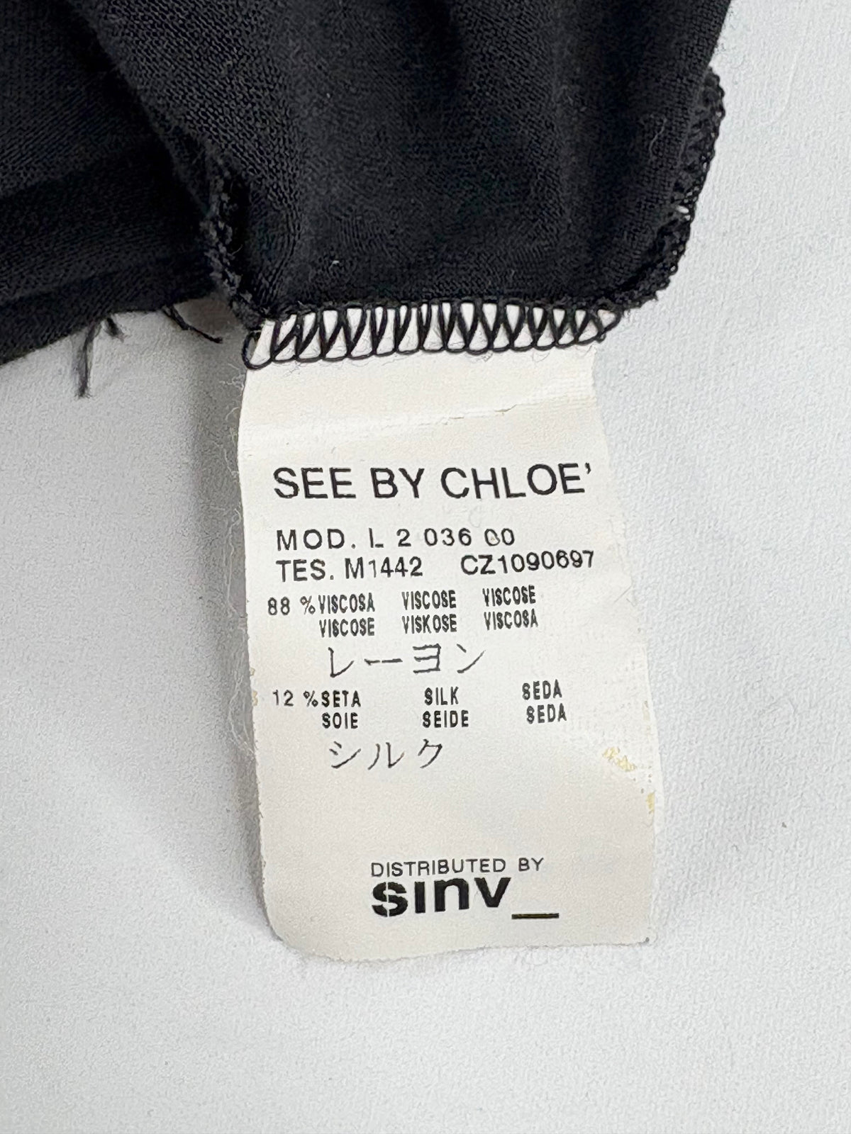 See By Chloé Black Button-Detail Camisole - AU10